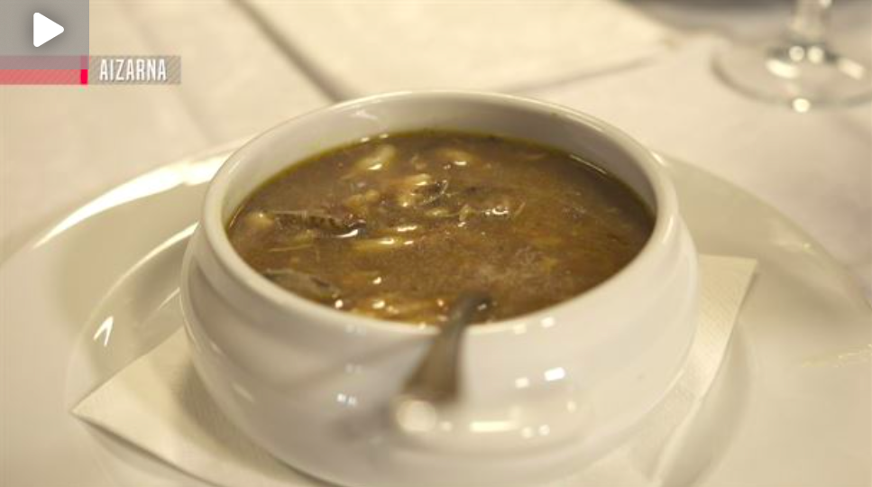 sopa de pescado restaurante Zestoa, Aizarna